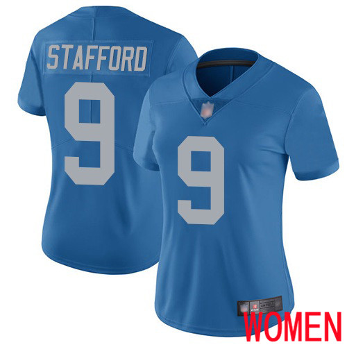 Detroit Lions Limited Blue Women Matthew Stafford Alternate Jersey NFL Football #9 Vapor Untouchable->women nfl jersey->Women Jersey